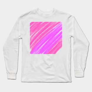 Pink red watercolor handpainted abstract texture Long Sleeve T-Shirt